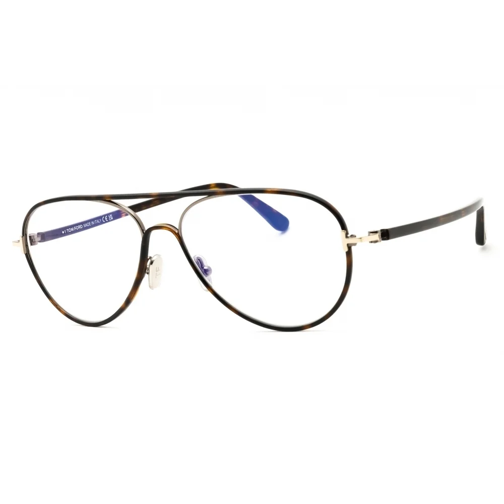NWT Tom Ford FT5897-B Dark Havana Aviator 57mm Eyeglasses